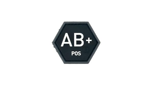 Blutgruppen AB Positiv Hexagon PVC Patch