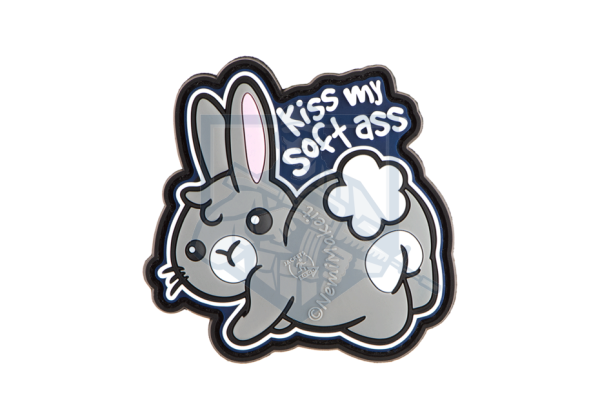 "KISS MY SOFT ASS" Bunny Rubber Patch