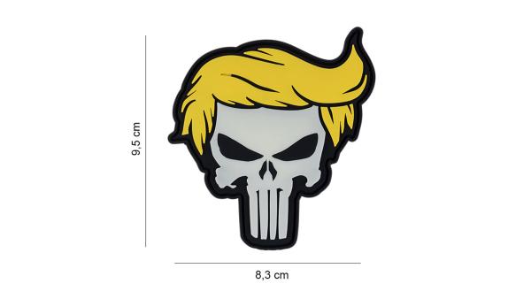 Patch 3D PVC Punish skull yellow hair glow in dark