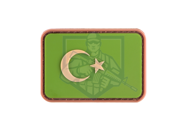 Turkey Flag Rubber Patch Green
