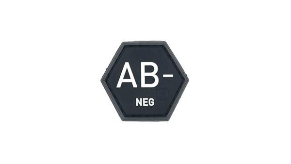 Blutgruppen AB Negativ Hexagon PVC Patch