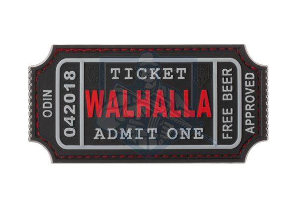 Large Walhalla Ticket Rubber Patch Blackmedic