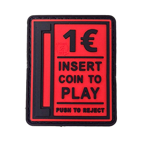 "Insert Coin to Play" 3D Rubber Patch