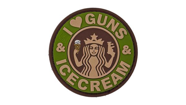 Guns and Icecream Green Rubber Patch