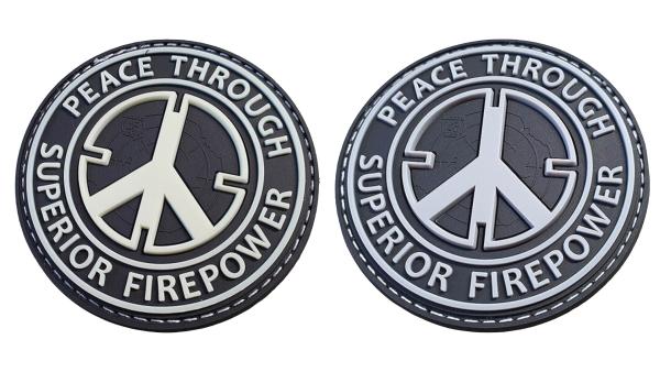 "PEACE THROUGH SUPERIOR FIREPOWER" PVC Patch