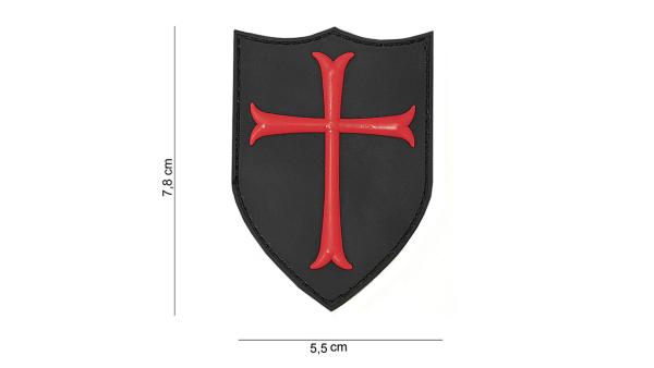 Patch 3D PVC Crusader red