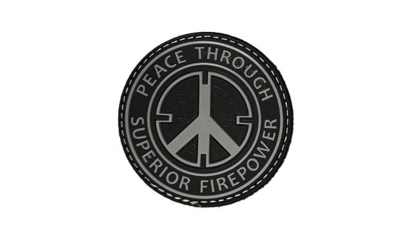 "PEACE THROUGH SUPERIOR FIREPOWER" PVC Patch