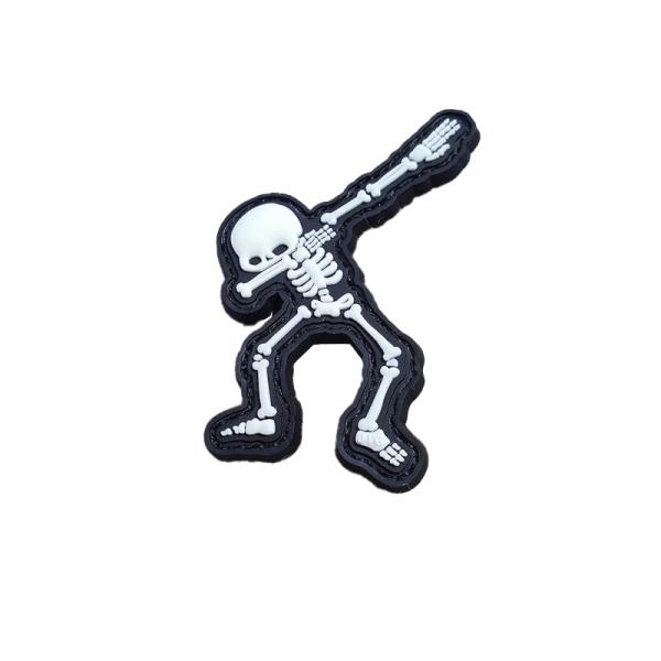 "Dabbing Skeleton" Rubber Patch