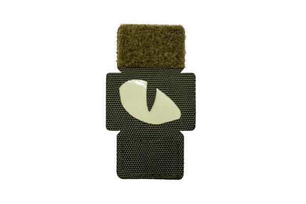 Lasergeschnittener Patch Katzenaugen molle grün NVT