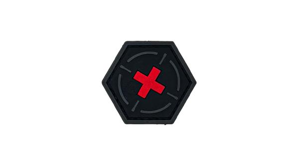 Tactical Medic Red Cross Hexagon PVC Patch