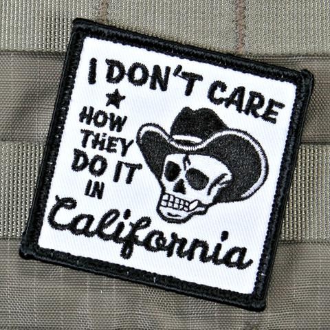 I DON'T CARE CALIFORNIA MORALE PATCH