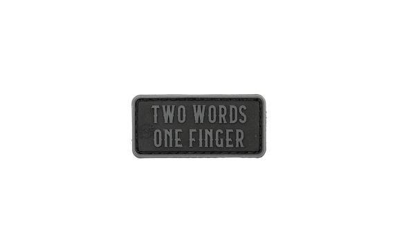 Two Words One Finger Micro PVC Patch