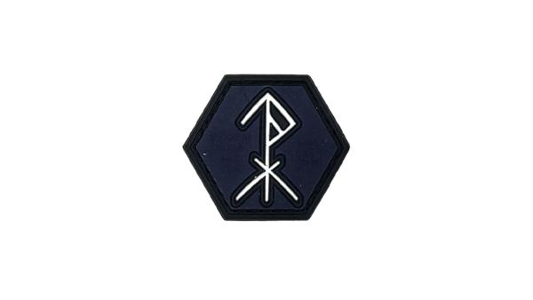 Schutzrune Blau PVC Patch