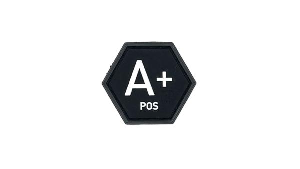 Blutgruppen A Positiv Hexagon PVC Patch