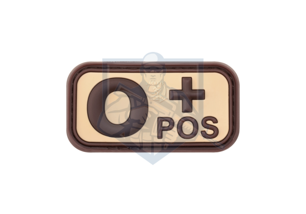 Bloodtype Rubber Patch 0 Pos Desert