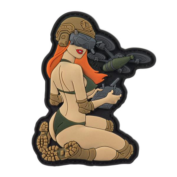 Tactical Pinup Drone Girl PVC Patch